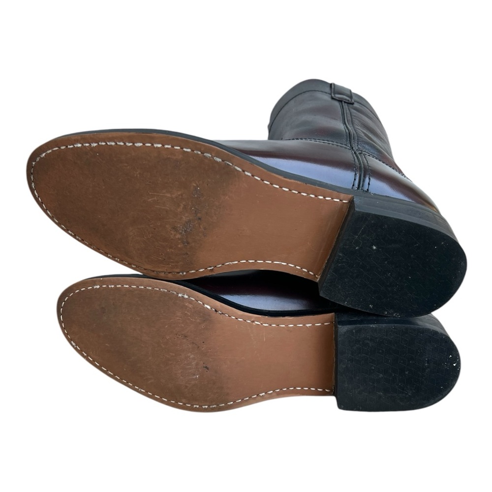 Vintage NWT Laredo #6908 Men’s Black Leather Cherry Roper Western Boots SZ. 9.5 - Picture 6 of 8